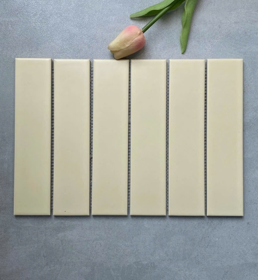 Gạch mosaic thẻ mờ 288x198/ 45x195 Y45P819 (kem mờ)