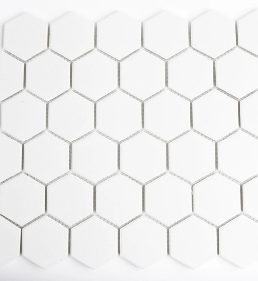 Gạch mosaic lục giác 325x282/51x59 HX5201M / HX52801 (trắng / mờ)