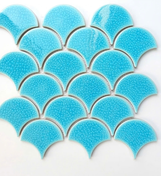 Gạch mosaic vảy cá PBMHF02 (Xanh nước biển)