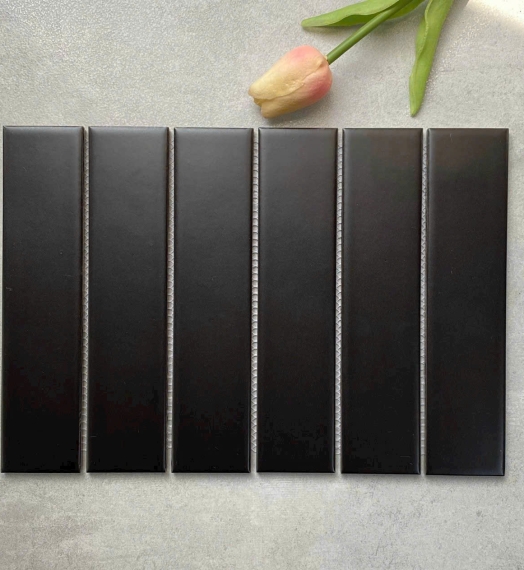 Gạch mosaic thẻ mờ 288x198/ 45x195 Y45P808 (đen mờ)