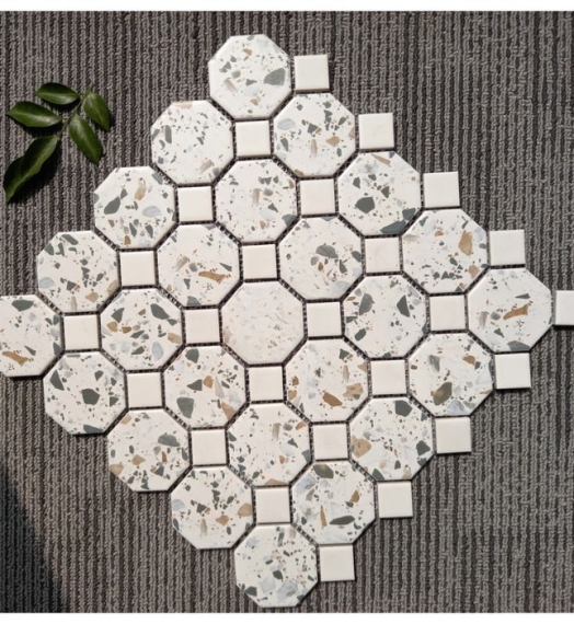 Gạch mosaic bát giác/terrazzo 300x300, 58x58+23x23 INT63