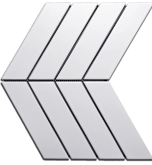 Gạch mosaic xương cá 318,5x224/52x180 GR31000 (trắng / mờ)