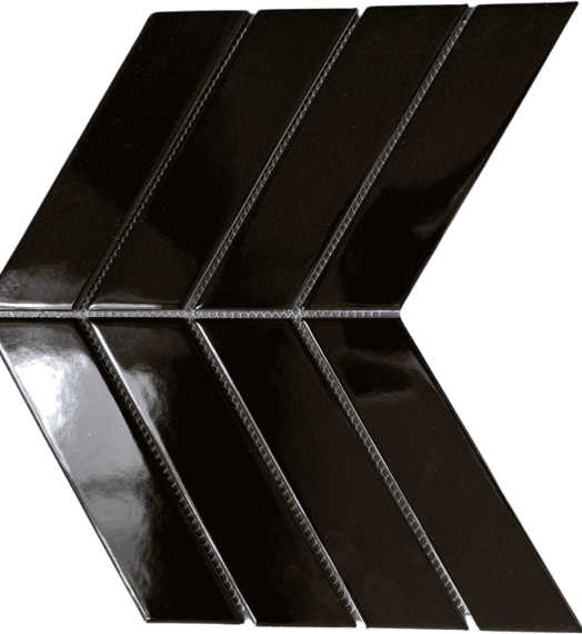 Gạch mosaic xương cá 318,5x224/52x180 GR74000 (đen/ bóng)