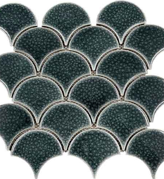 Gạch mosaic vảy cá PBMHF56 (Màu đen)